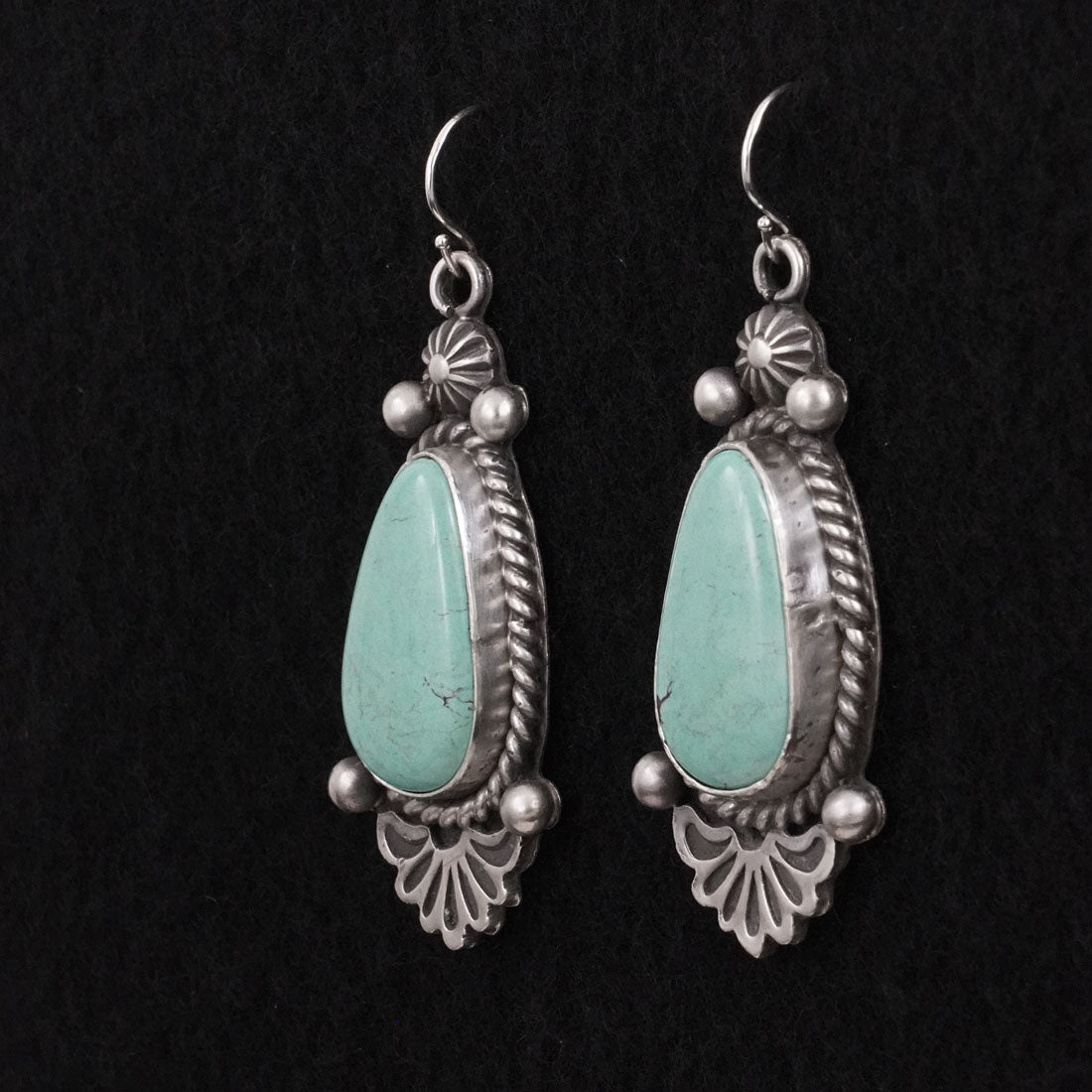 Michael Calladitto Turquoise & Sterling Silver Earrings