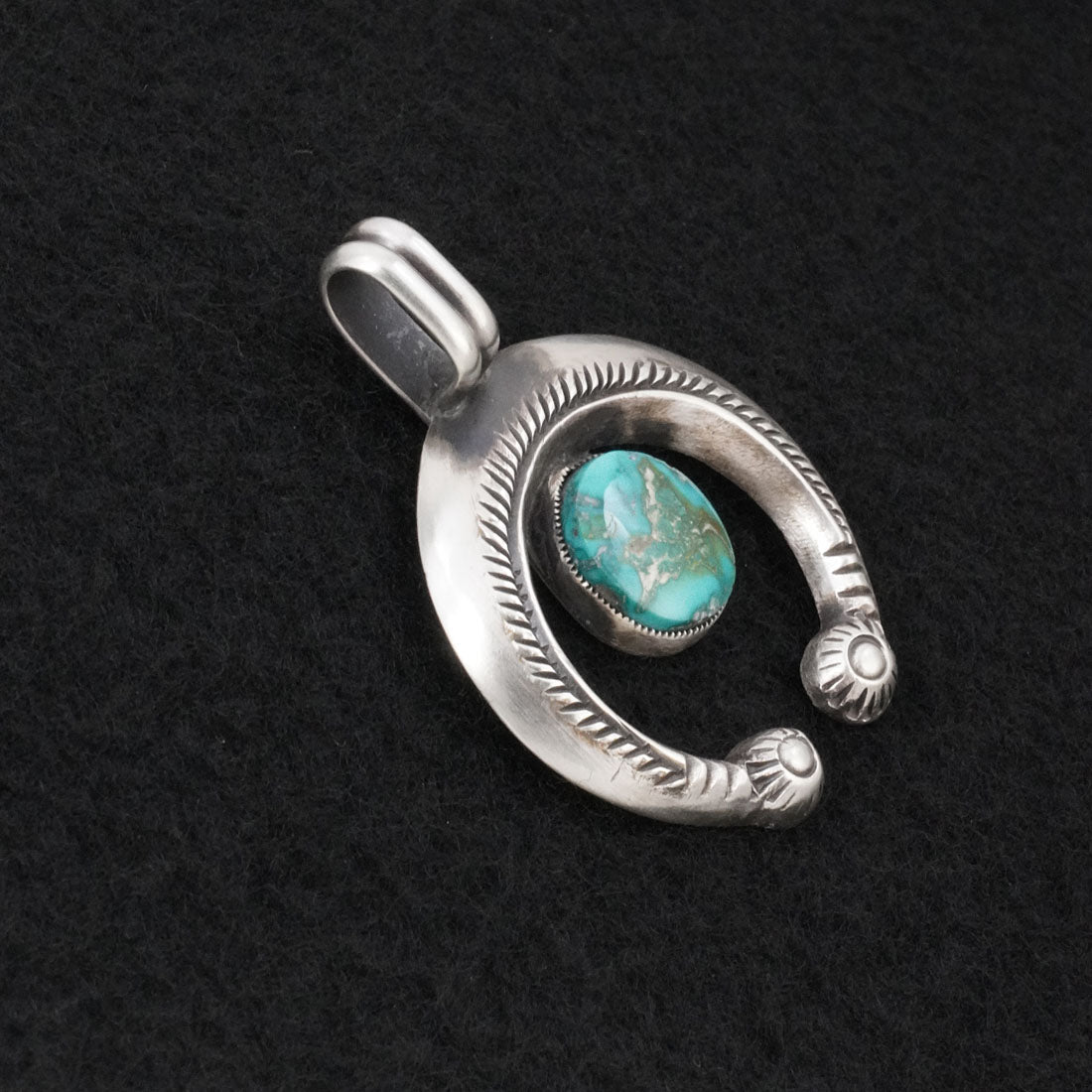 Calvin Martinez Turquoise & Sterling Silver Pendant