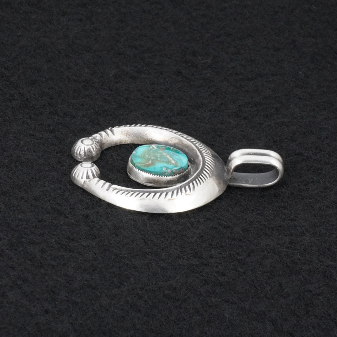 Calvin Martinez Turquoise & Sterling Silver Pendant