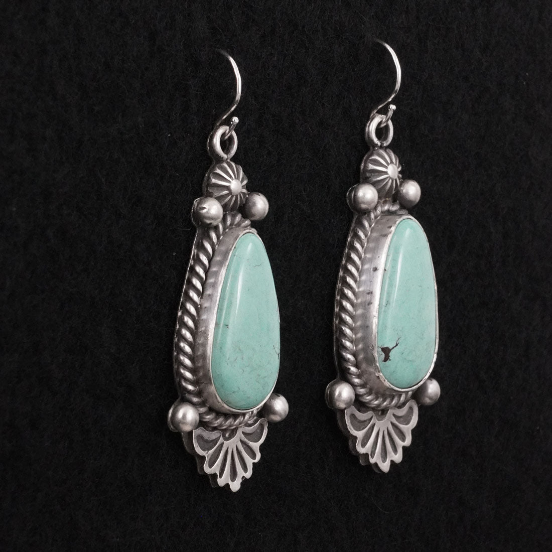 Michael Calladitto Turquoise & Sterling Silver Earrings