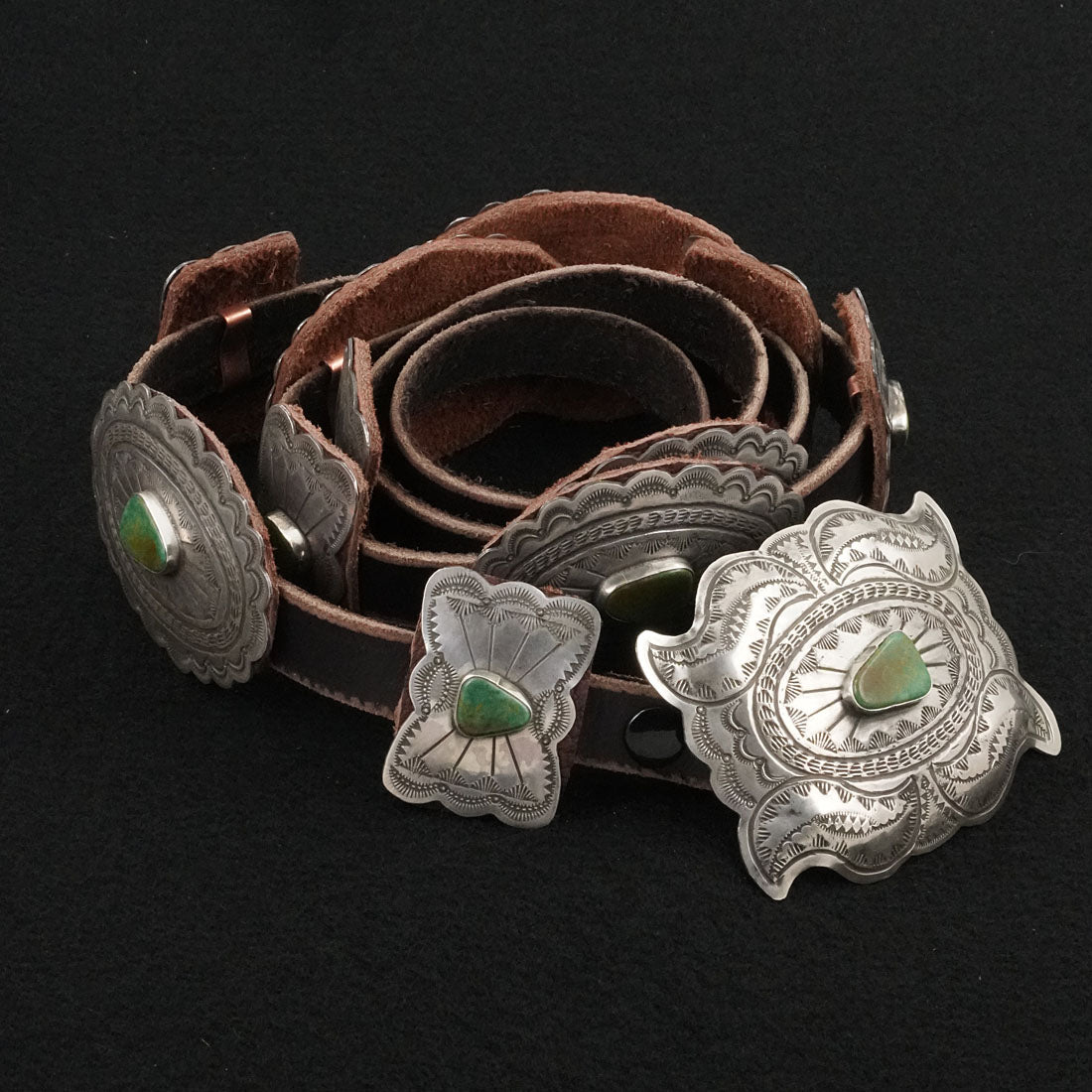 Marilyn Ramone Turquoise & Sterling Silver Concho Belt
