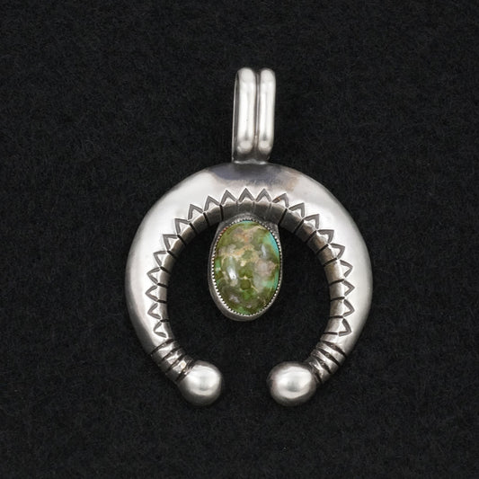 Calvin Martinez Turquoise & Sterling Silver Pendant