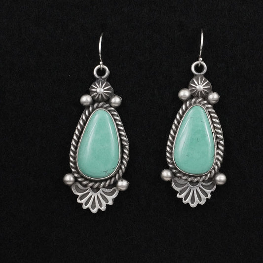 Michael Calladitto Turquoise & Sterling Silver Earrings