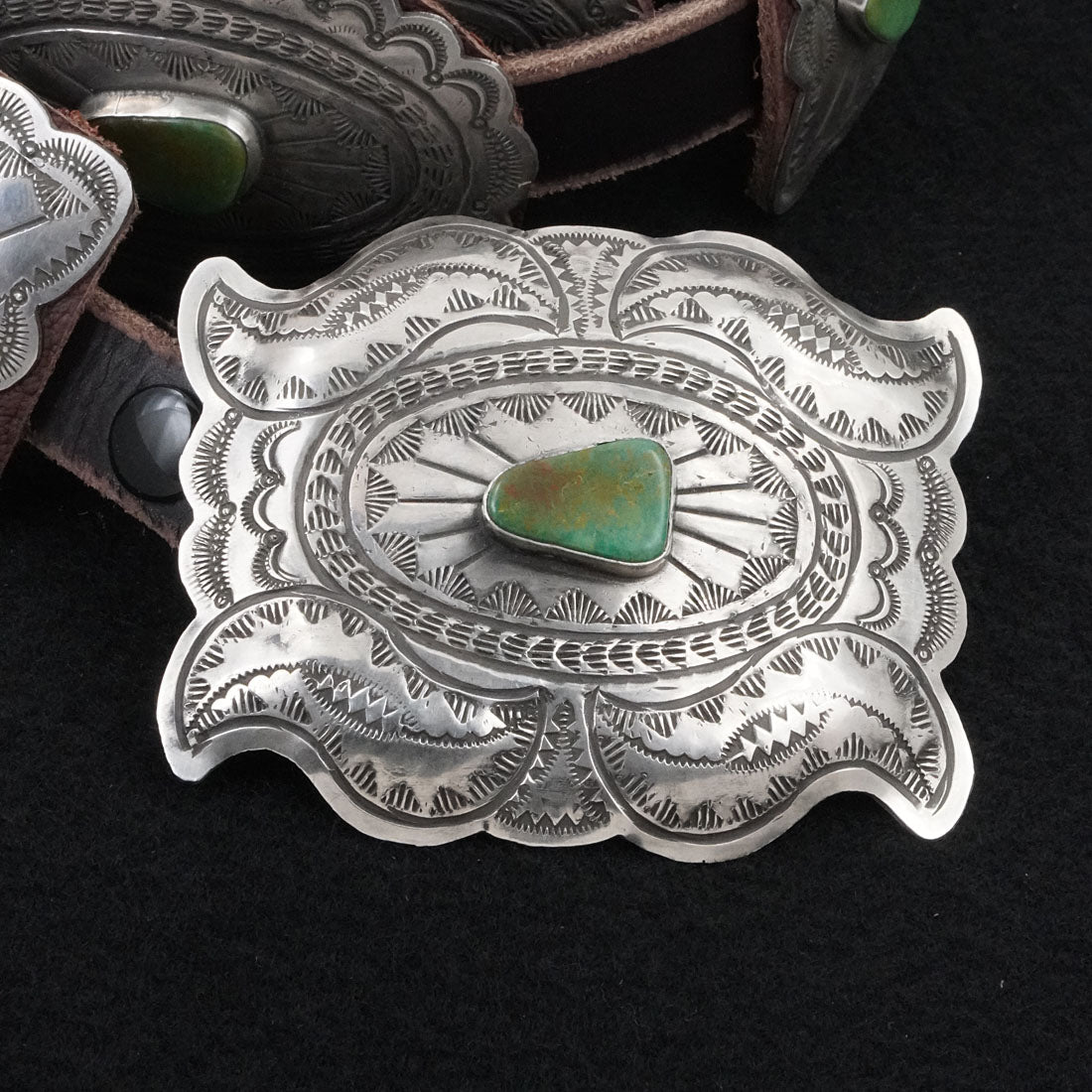 Marilyn Ramone Turquoise & Sterling Silver Concho Belt