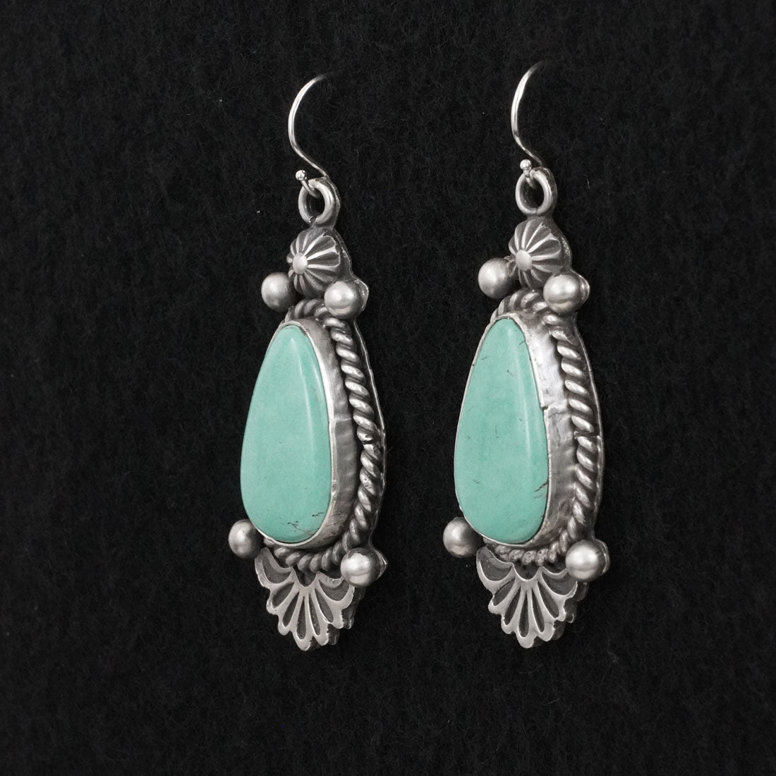 Michael Calladitto Turquoise & Sterling Silver Earrings