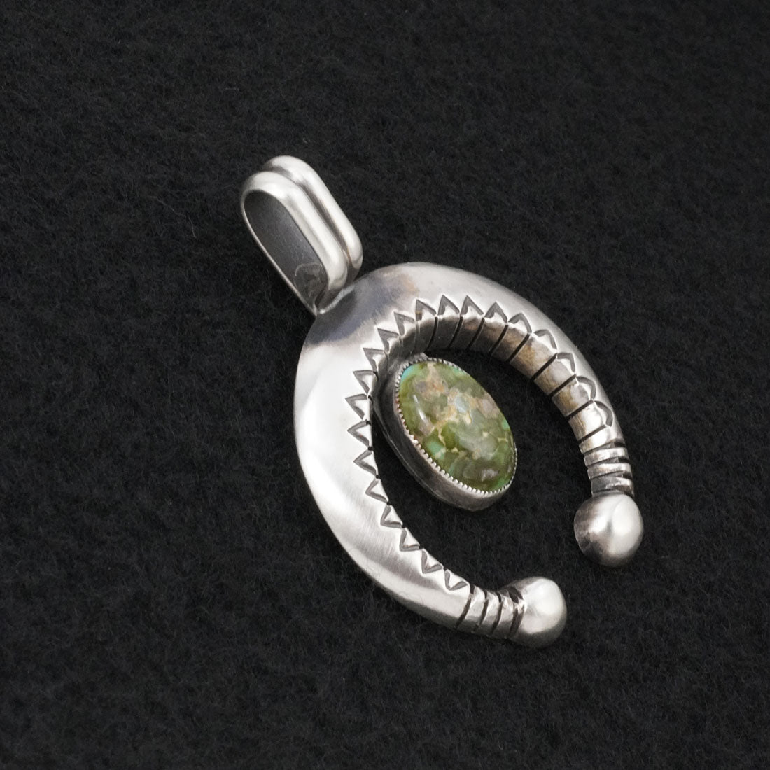 Calvin Martinez Turquoise & Sterling Silver Pendant