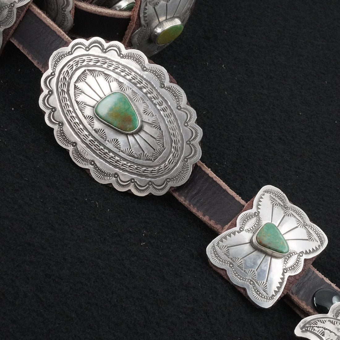 Marilyn Ramone Turquoise & Sterling Silver Concho Belt