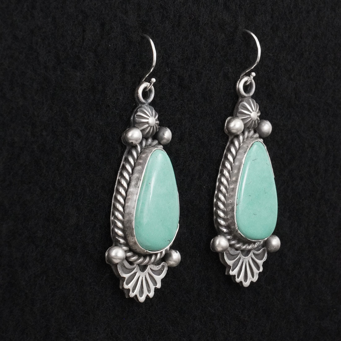 Michael Calladitto Turquoise & Sterling Silver Earrings
