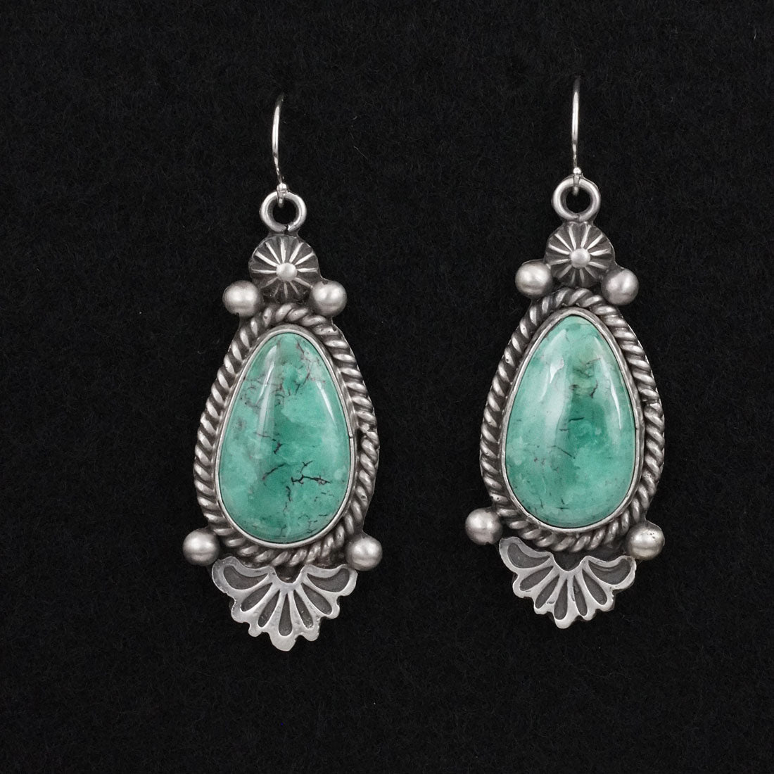 Michael Calladitto Turquoise & Sterling Silver Earrings