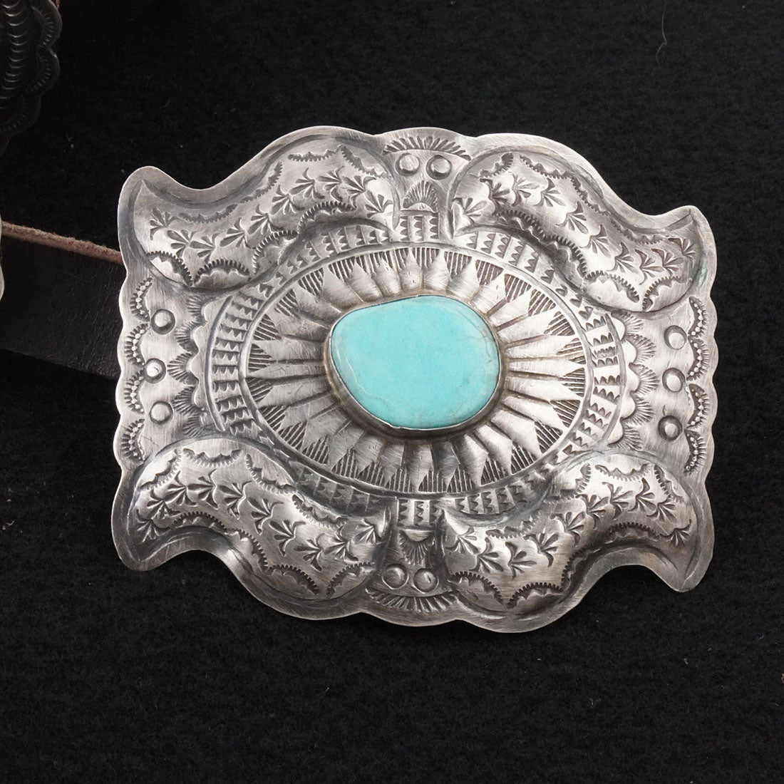Dan Morgan Turquoise & Sterling Silver Concho Belt