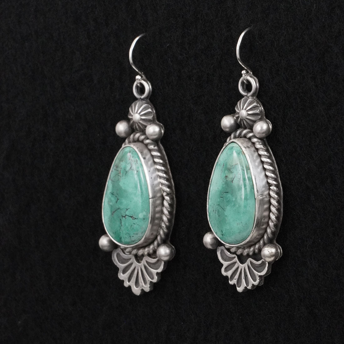 Michael Calladitto Turquoise & Sterling Silver Earrings