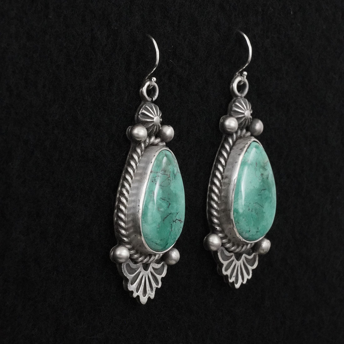 Michael Calladitto Turquoise & Sterling Silver Earrings