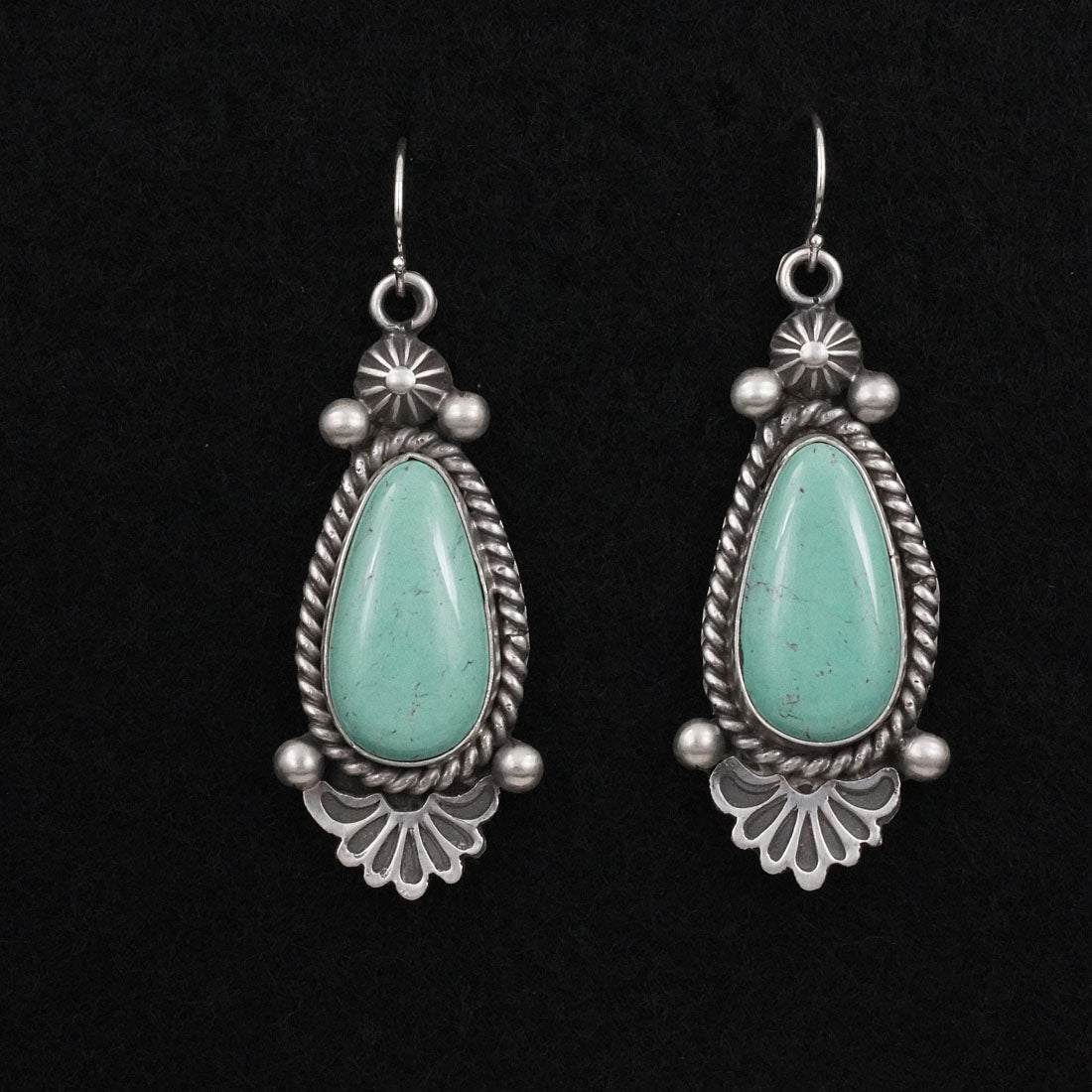 Michael Calladitto Turquoise & Sterling Silver Earrings
