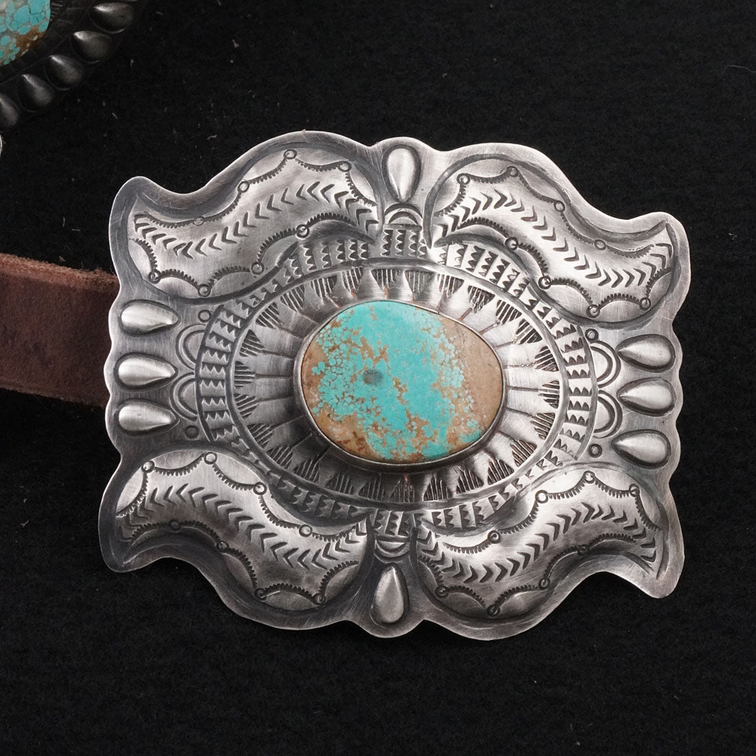 Dan Morgan Turquoise & Sterling Silver Concho Belt
