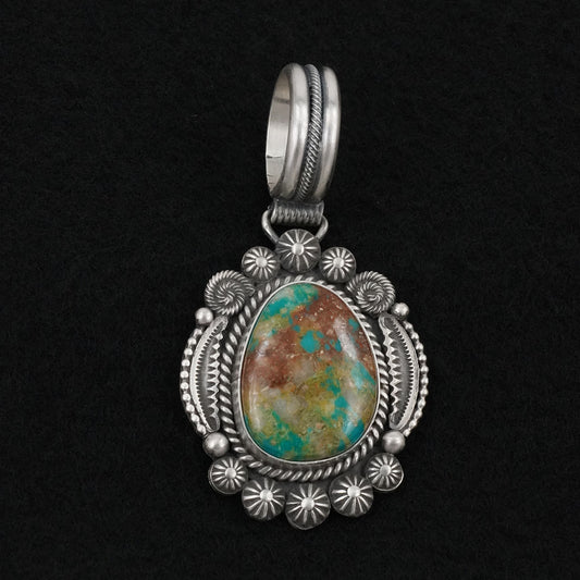 Michael Calladitto Turquoise & Sterling Silver Pendant
