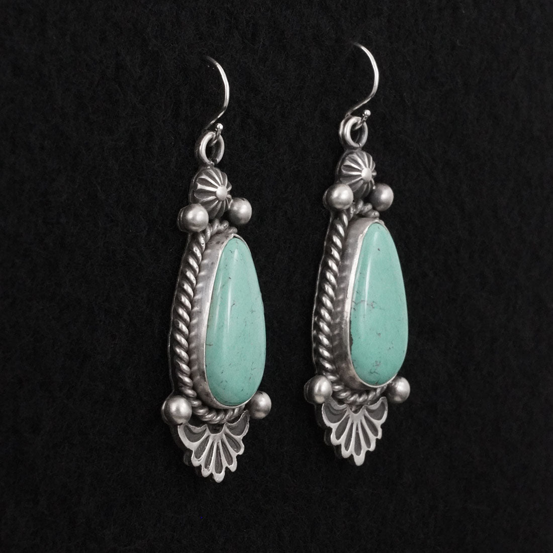Michael Calladitto Turquoise & Sterling Silver Earrings