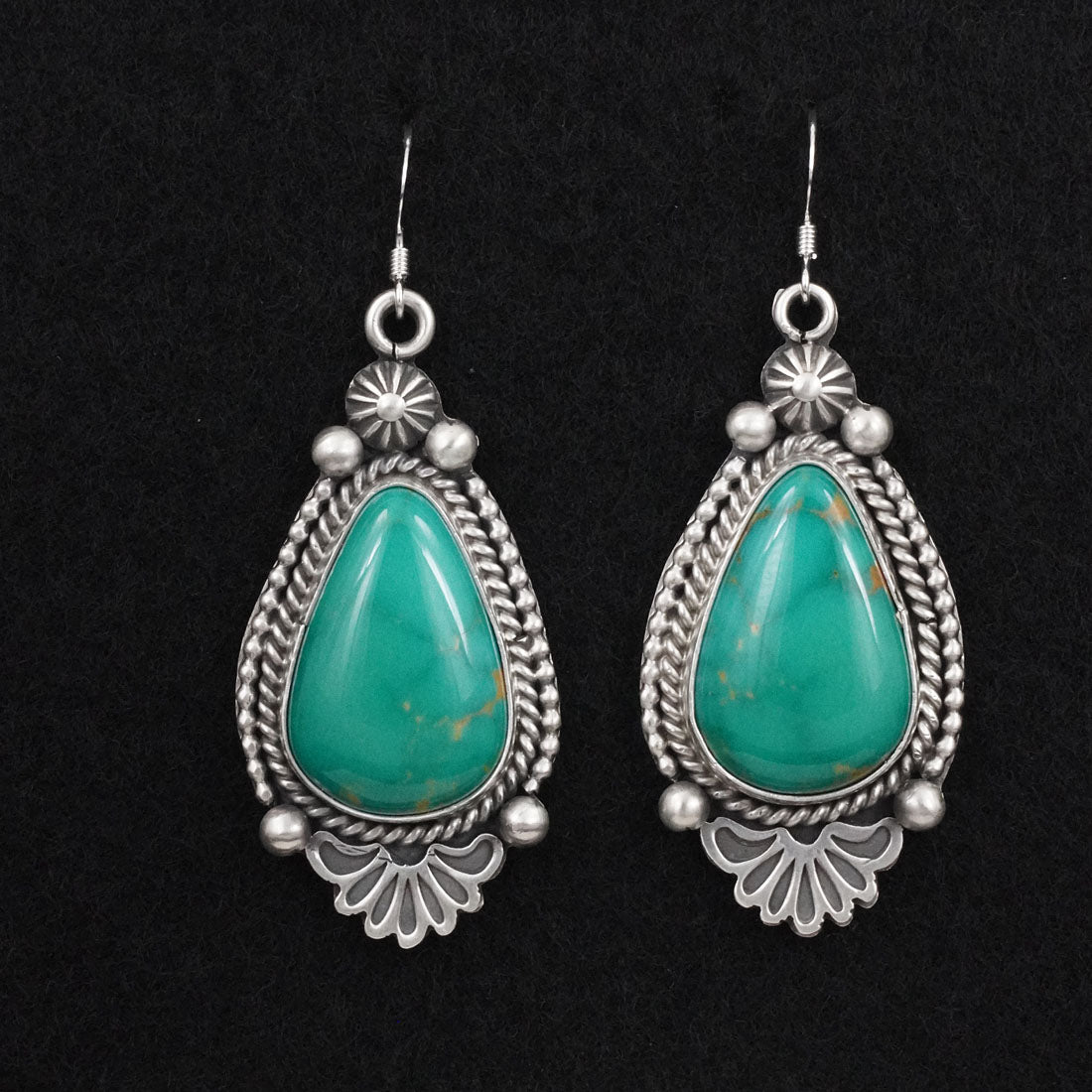 Michael Calladitto Turquoise & Sterling Silver Earrings