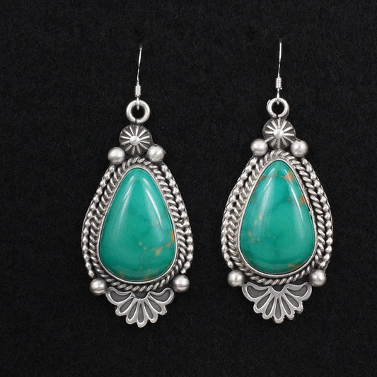 Michael Calladitto Turquoise & Sterling Silver Earrings