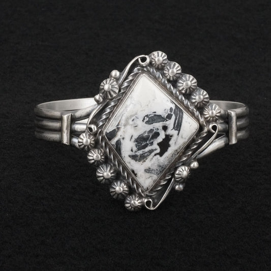 Kathleen Livingston White Buffalo & Sterling Silver Bracelet