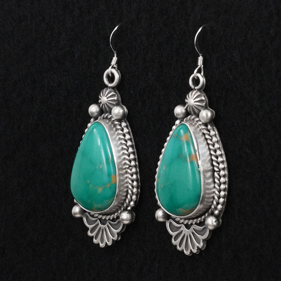 Michael Calladitto Turquoise & Sterling Silver Earrings