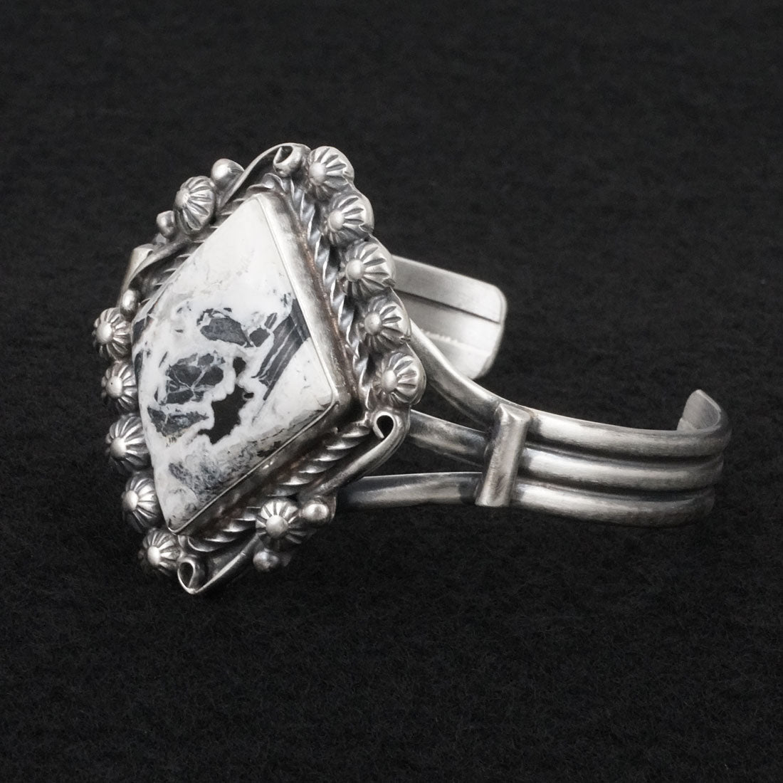 Kathleen Livingston White Buffalo & Sterling Silver Bracelet