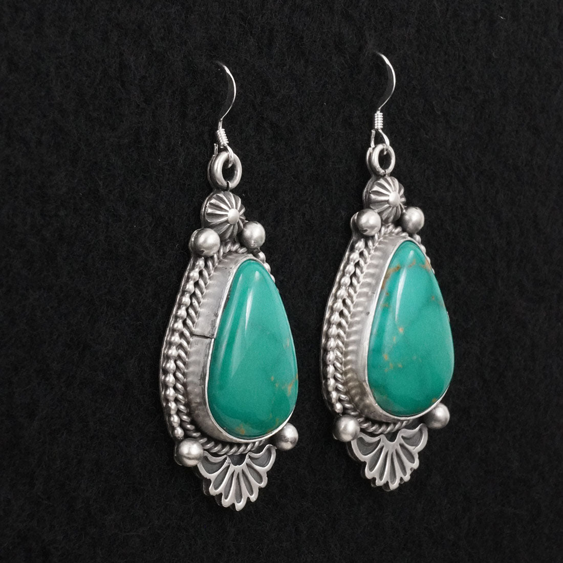 Michael Calladitto Turquoise & Sterling Silver Earrings