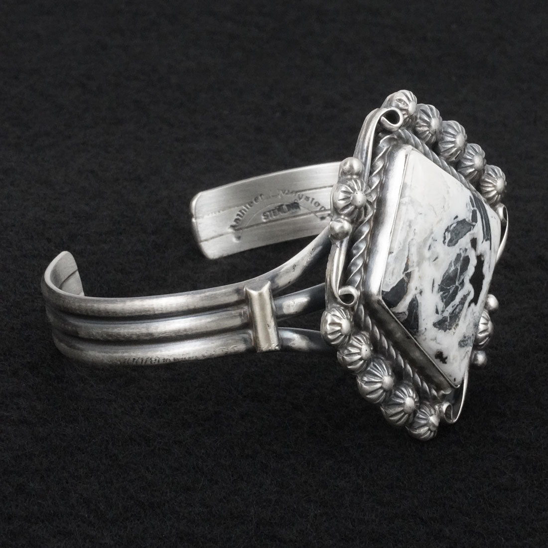 Kathleen Livingston White Buffalo & Sterling Silver Bracelet