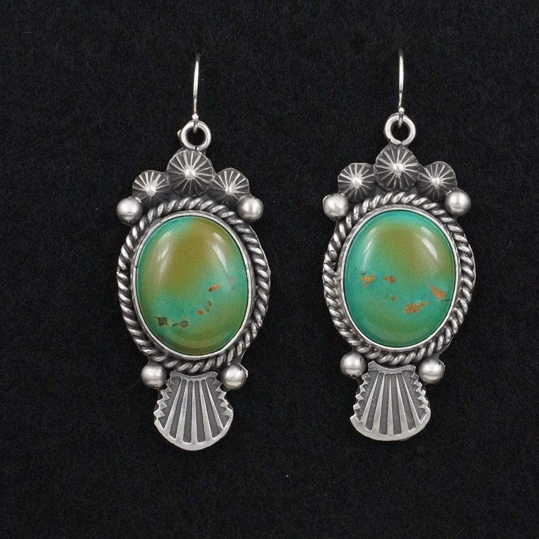 Michael Calladitto Turquoise & Sterling Silver Earrings