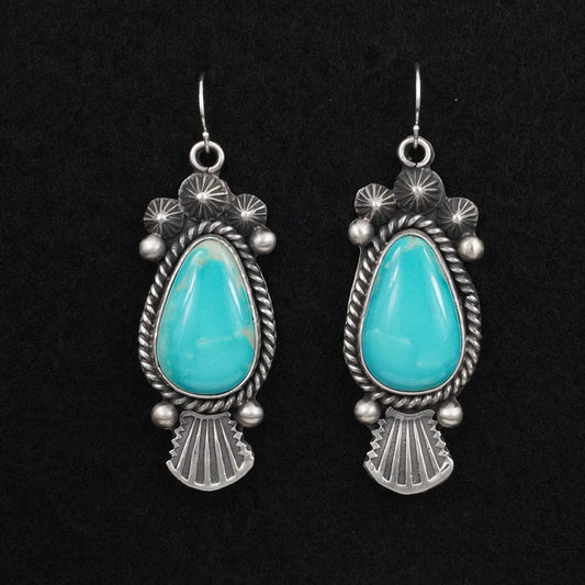Michael Calladitto Turquoise & Sterling Silver Earrings