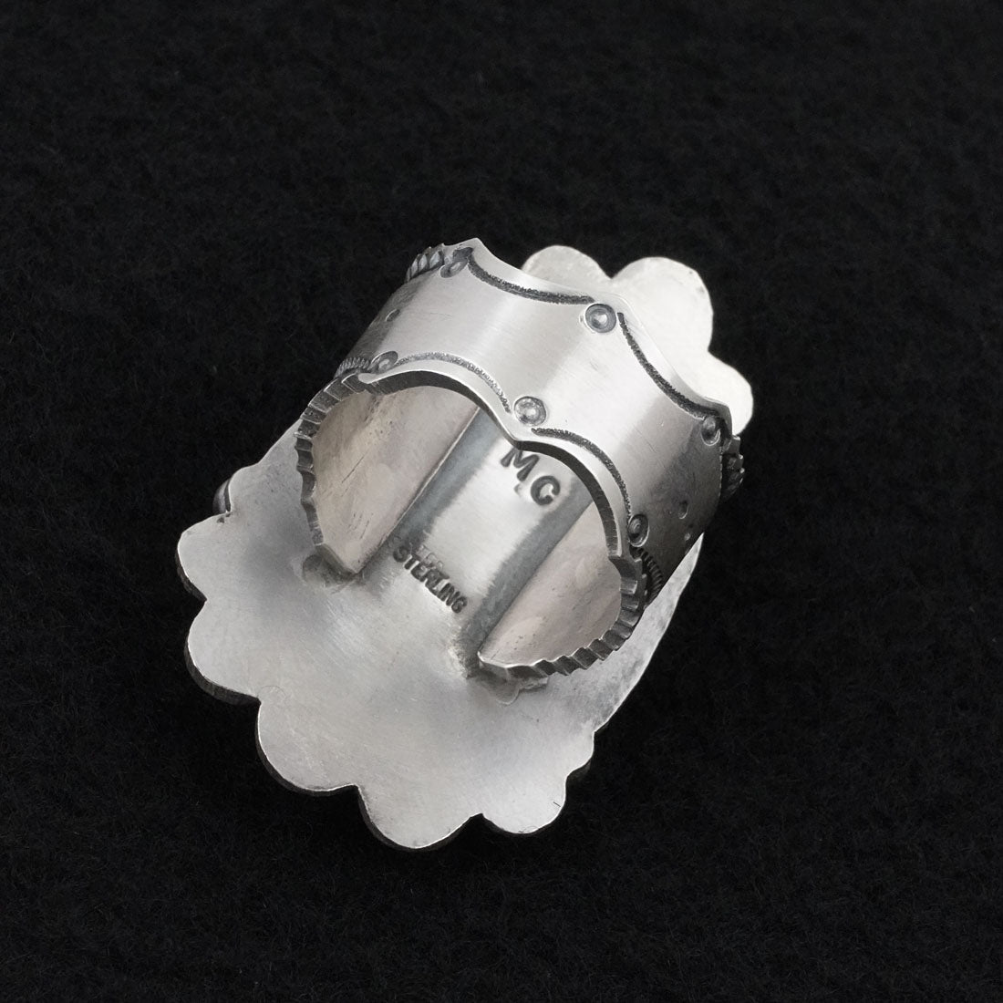 Michael Calladitto Turquoise & Sterling Silver Ring Size 10