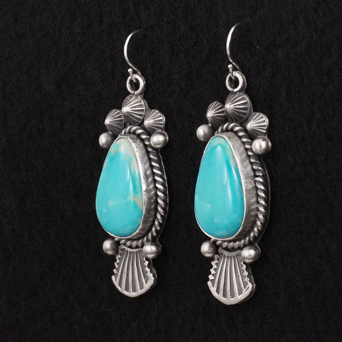 Michael Calladitto Turquoise & Sterling Silver Earrings