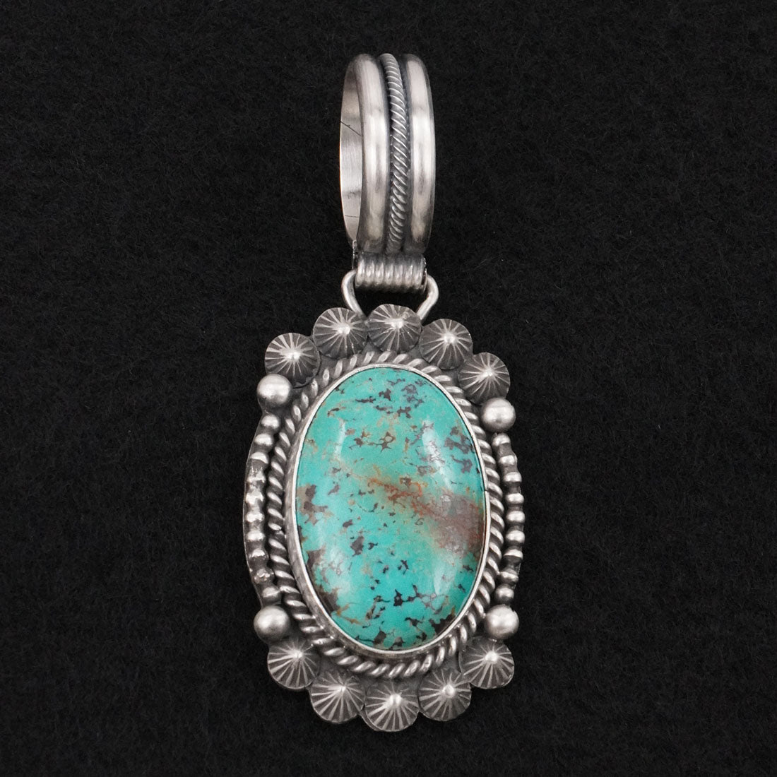 Michael Calladitto Turquoise & Sterling Silver Pendant