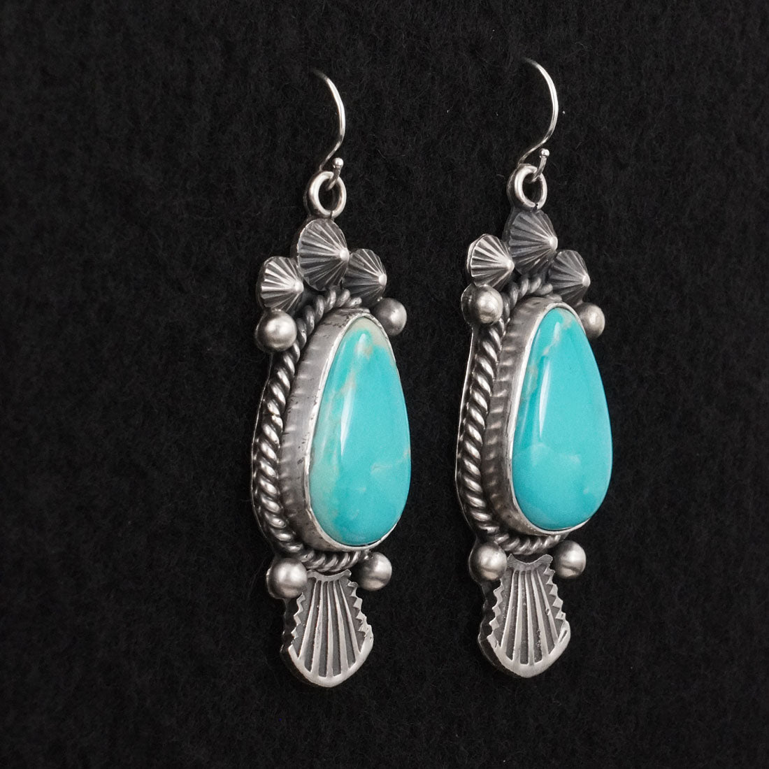 Michael Calladitto Turquoise & Sterling Silver Earrings
