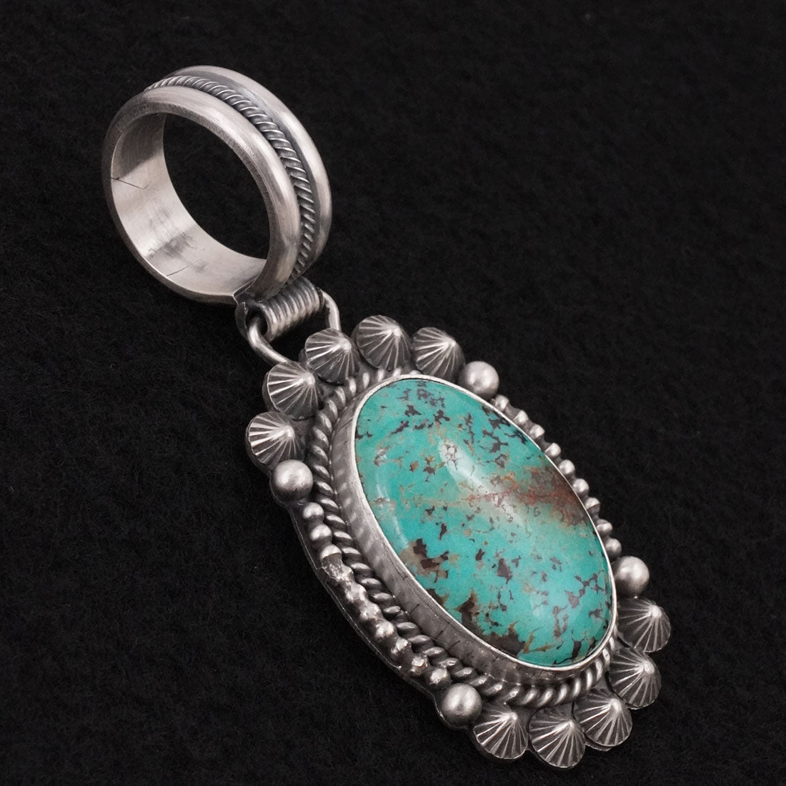 Michael Calladitto Turquoise & Sterling Silver Pendant