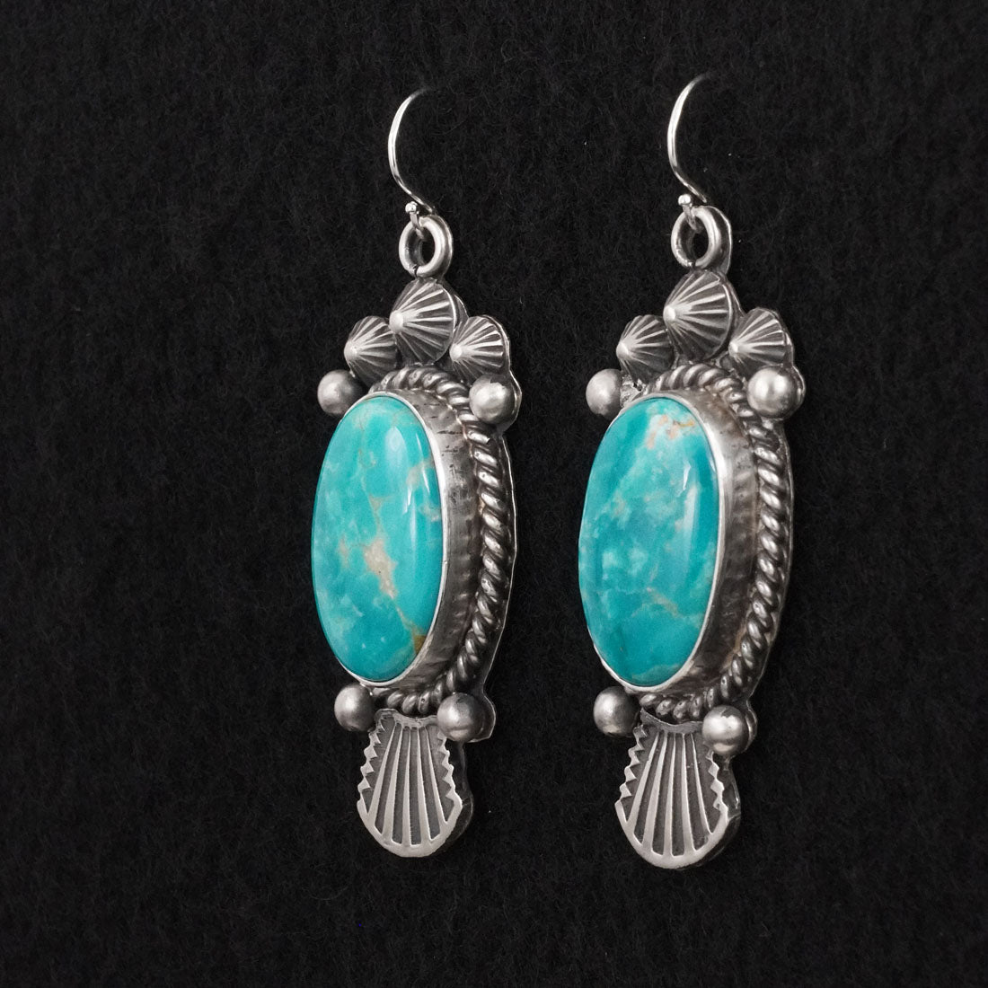Michael Calladitto Turquoise & Sterling Silver Earrings