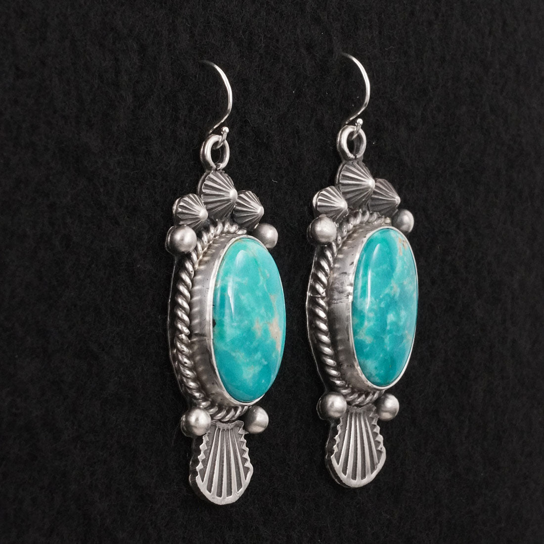 Michael Calladitto Turquoise & Sterling Silver Earrings