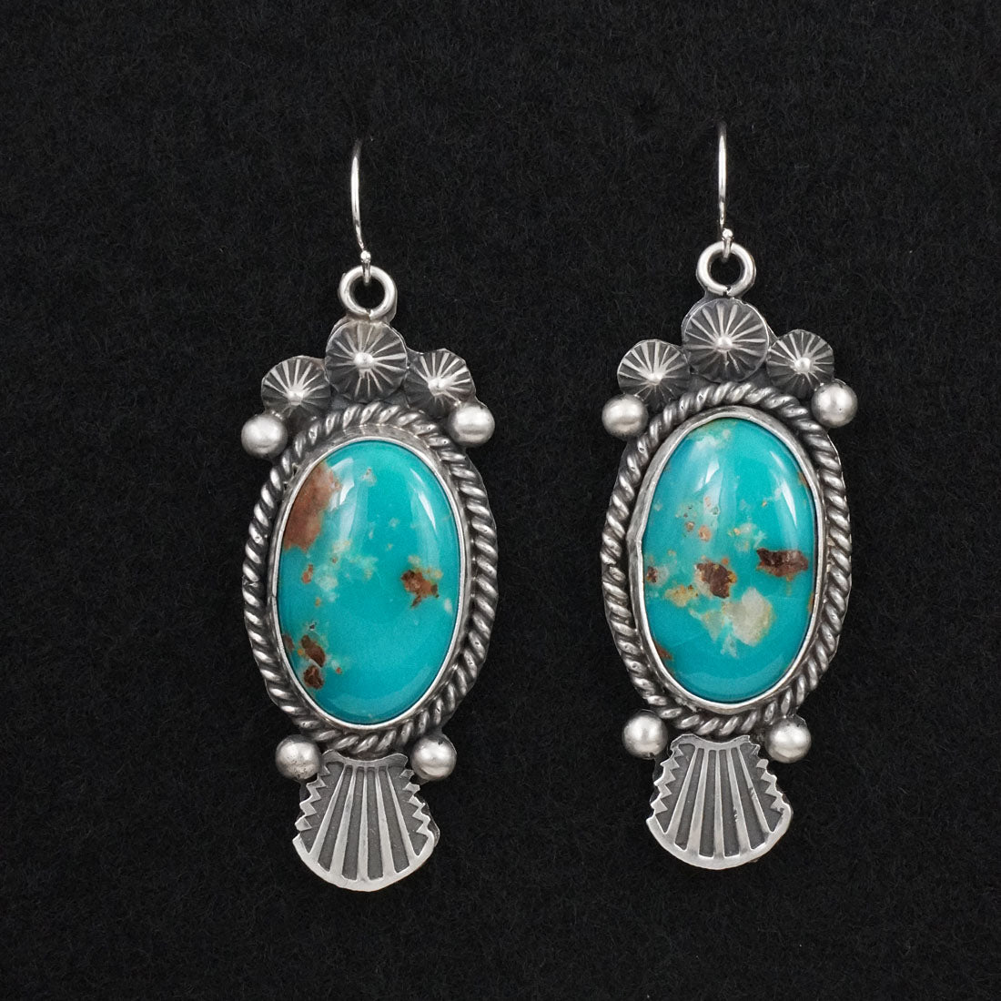 Michael Calladitto Turquoise & Sterling Silver Earrings