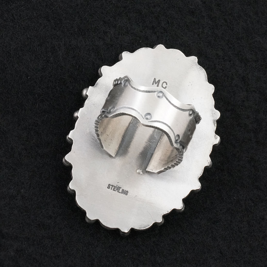 Michael Calladitto Turquoise & Sterling Silver Ring Size 10