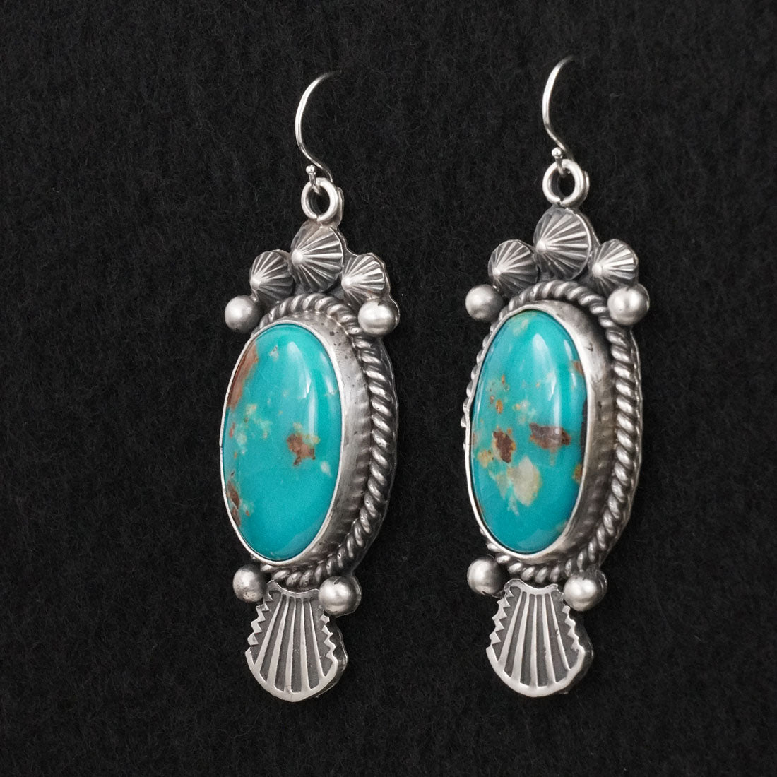 Michael Calladitto Turquoise & Sterling Silver Earrings