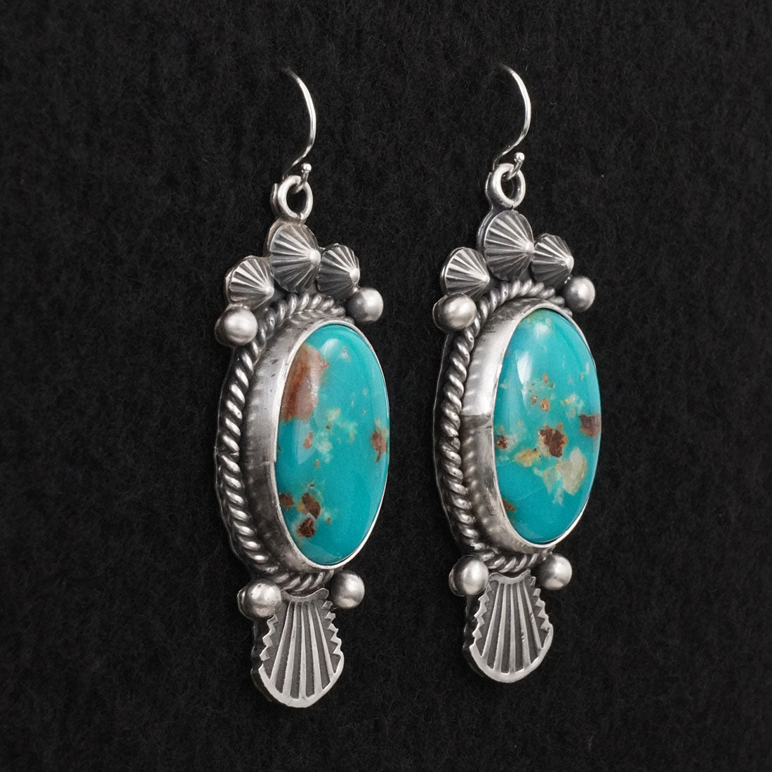 Michael Calladitto Turquoise & Sterling Silver Earrings
