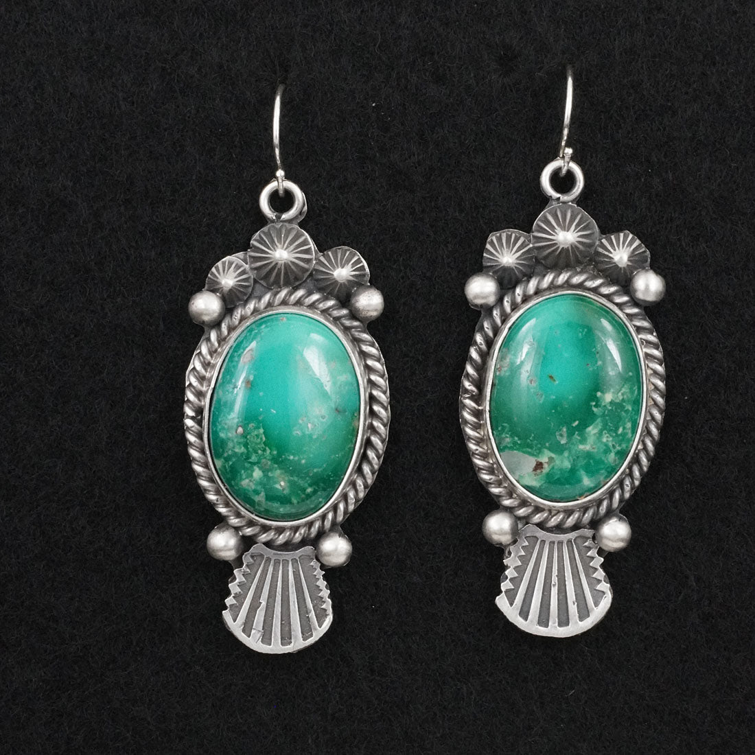 Michael Calladitto Turquoise & Sterling Silver Earrings