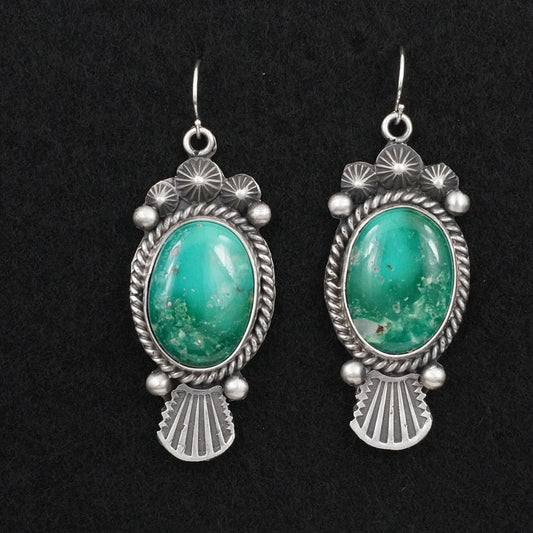 Michael Calladitto Turquoise & Sterling Silver Earrings