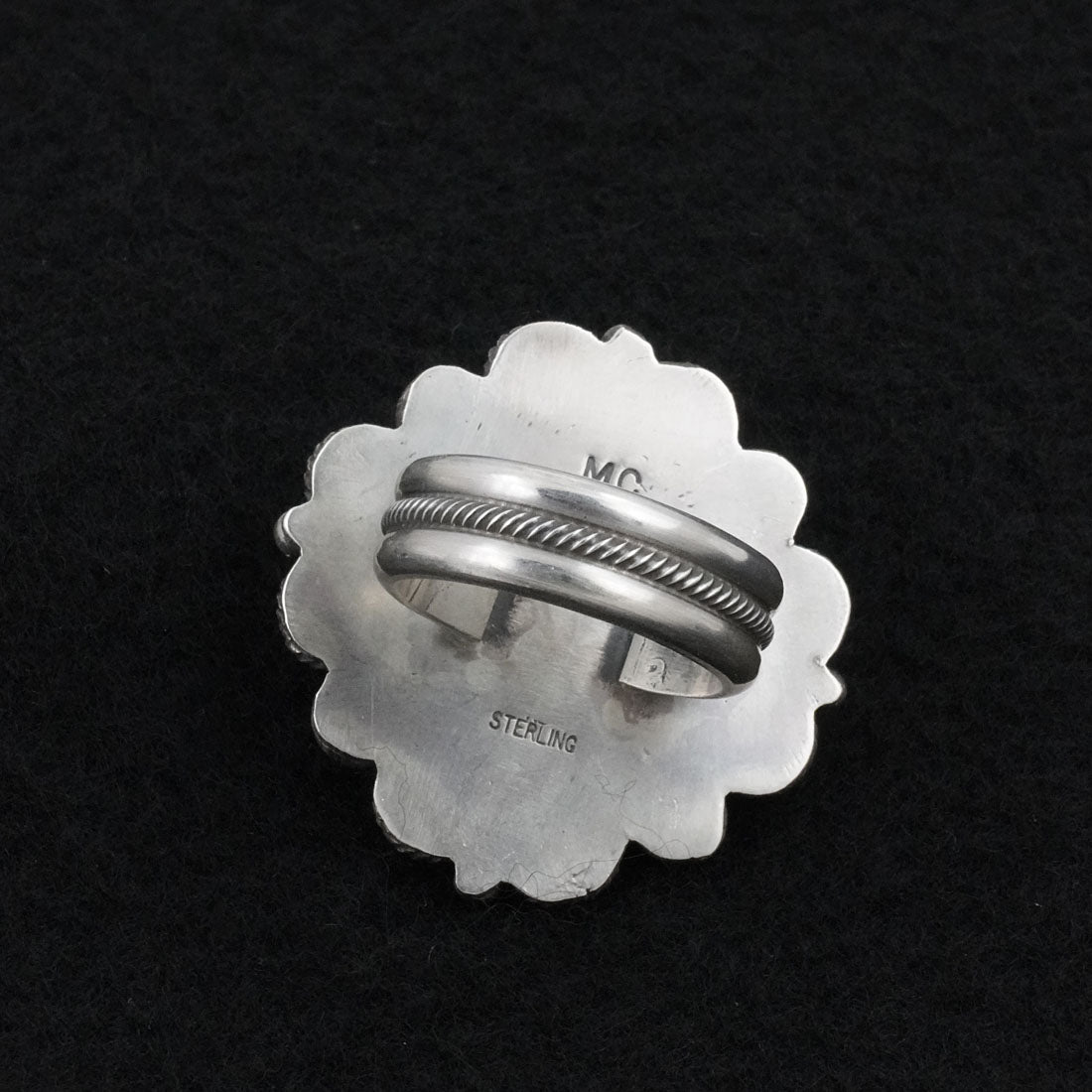 Michael Calladitto Turquoise & Sterling Silver Ring Size 9