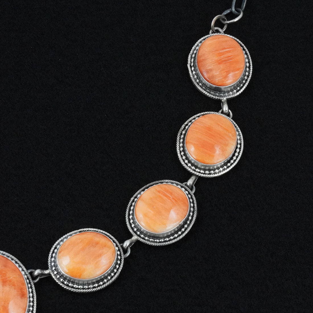 Paul Livingston Spiny Oyster & Sterling Silver Necklace Set