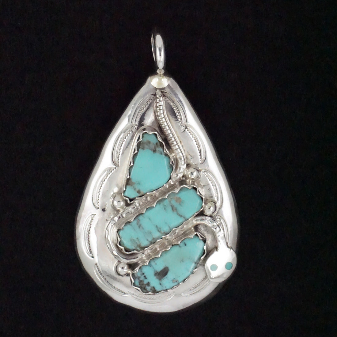 Joy Calavaza Turquoise & Sterling Silver Pendant