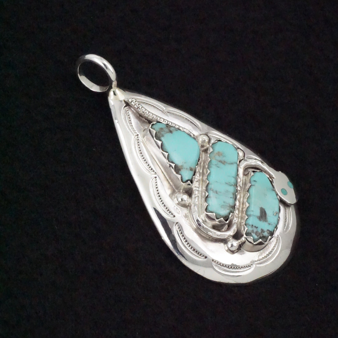 Joy Calavaza Turquoise & Sterling Silver Pendant