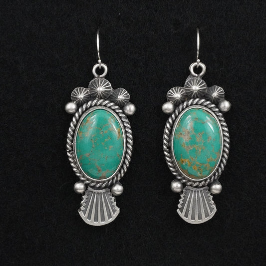 Michael Calladitto Turquoise & Sterling Silver Earrings