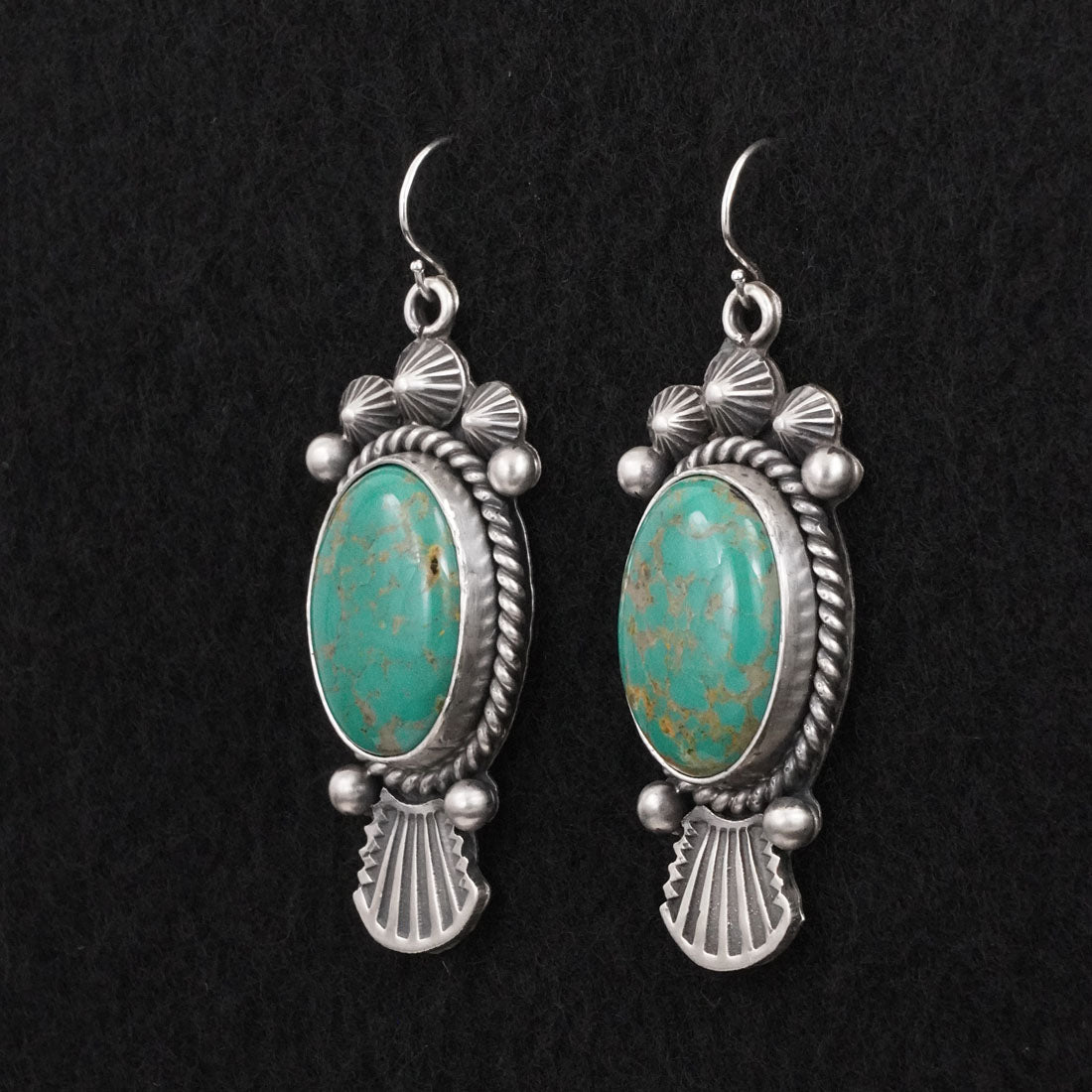 Michael Calladitto Turquoise & Sterling Silver Earrings