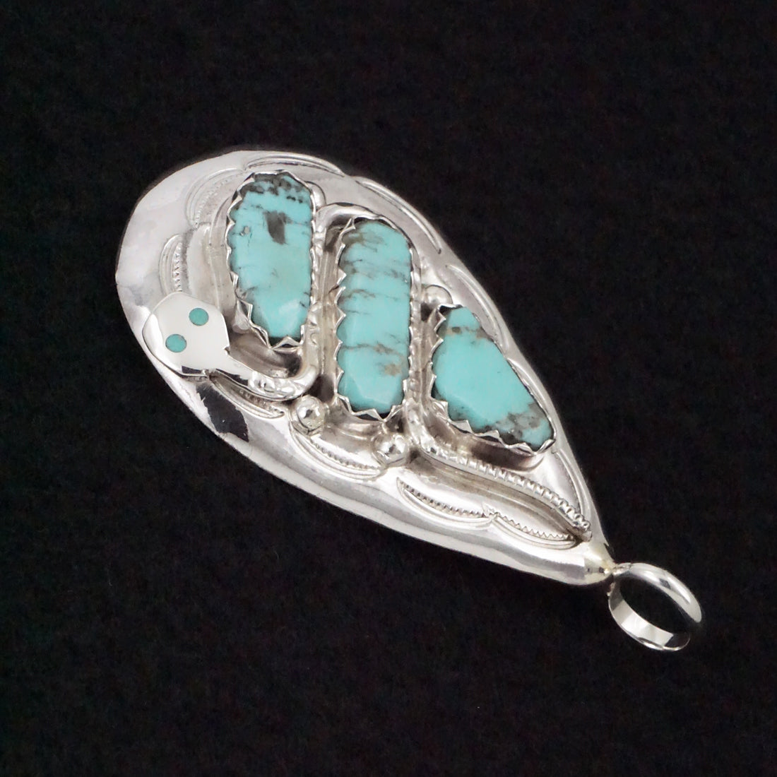 Joy Calavaza Turquoise & Sterling Silver Pendant