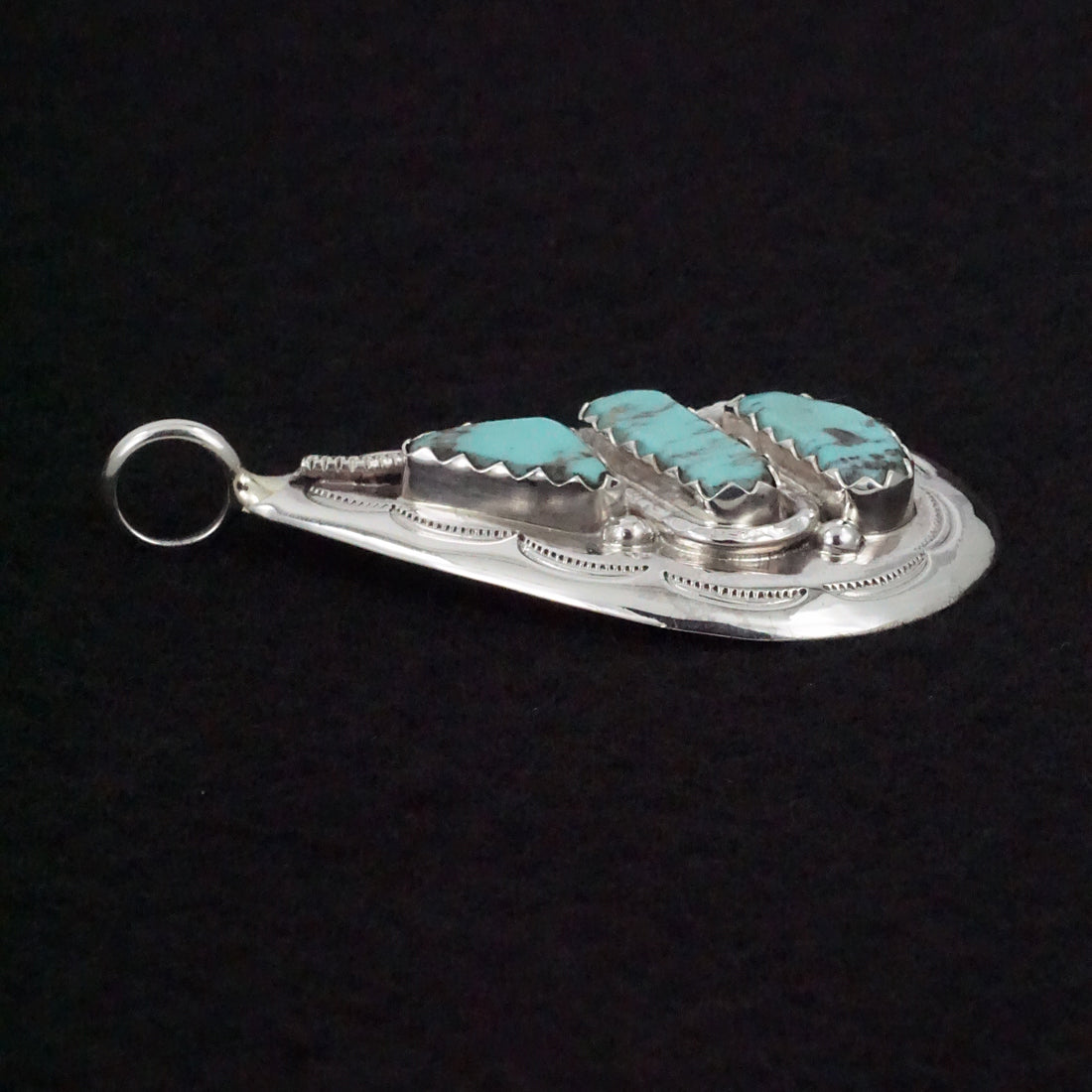 Joy Calavaza Turquoise & Sterling Silver Pendant